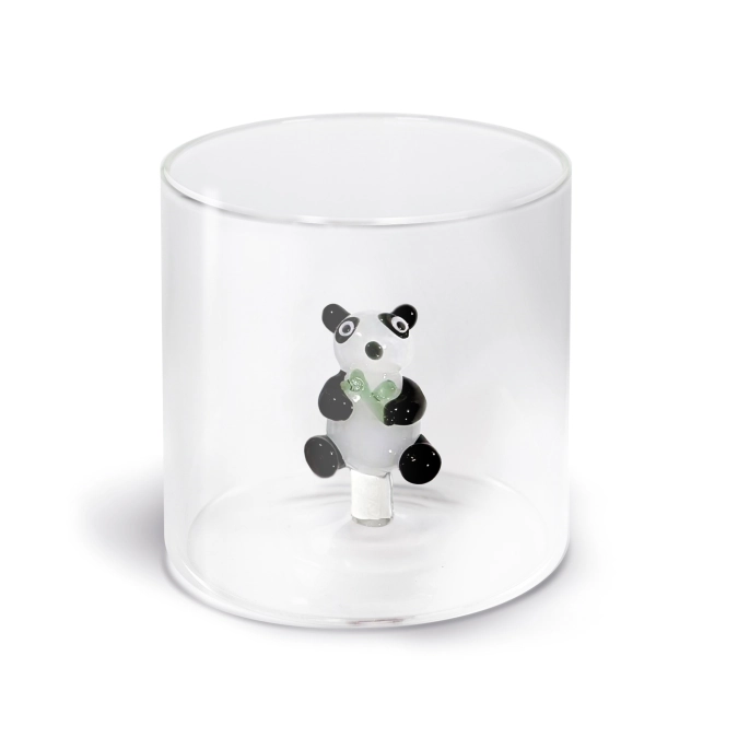 Borosilikat Trinkglas Panda