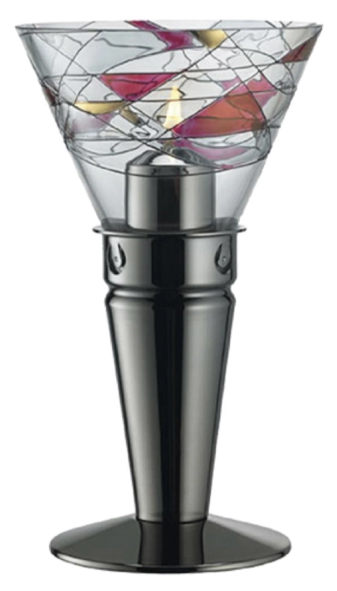 Tischlampe ksi Oriental nickel shiny D9.5cm H19.5 cm