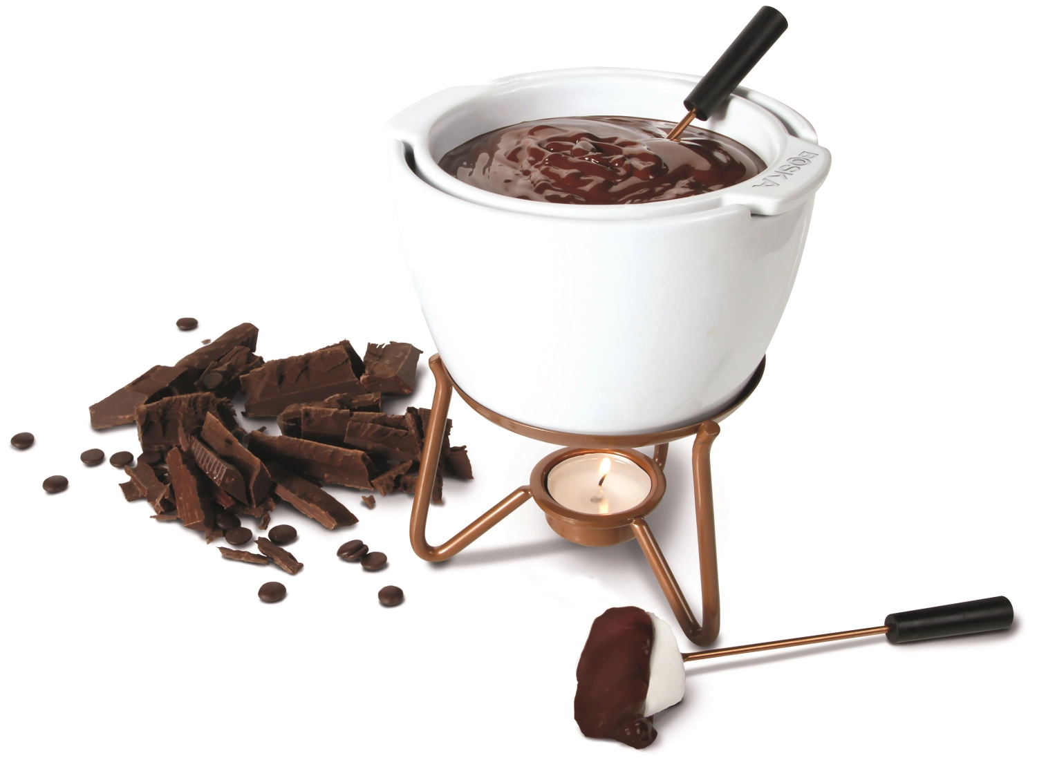 Choco Fondue Marie weiss Keramik 550ml, 160x155x215mm