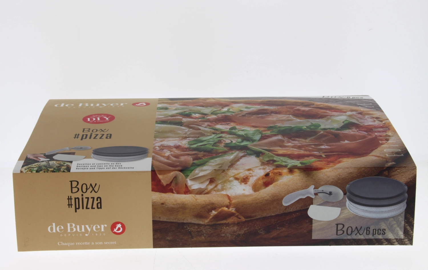 6er Set PIZZA: Backroste+Pizzarad+Teighorn