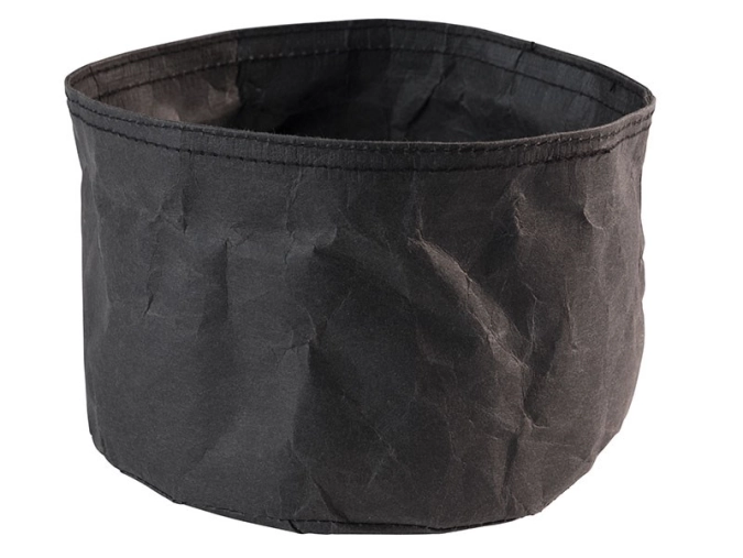 Brottasche Paperbag D17cm H11cm, schwarz