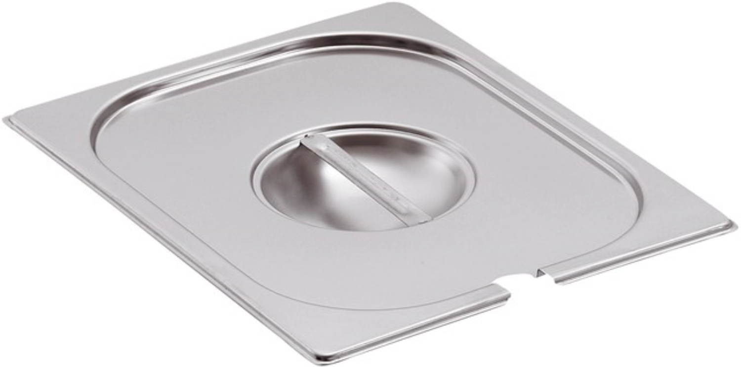 Deckel für GN-Behälter 1/2 mit Griffmulde u.Löffelaussparung