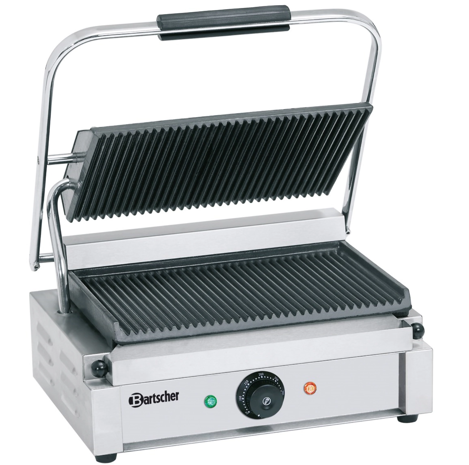 Elektro-Kontaktgrill Panini, Platten gerillt, 410x400x210mm
