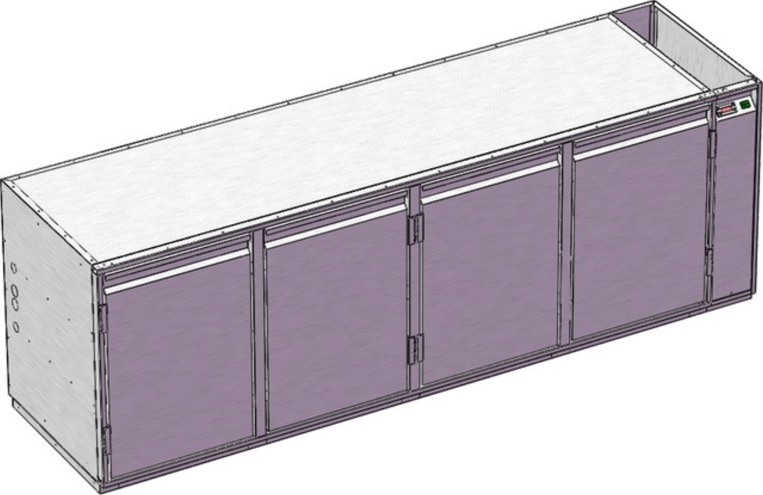 Soubassement de bar réfrigéré par air pulsé