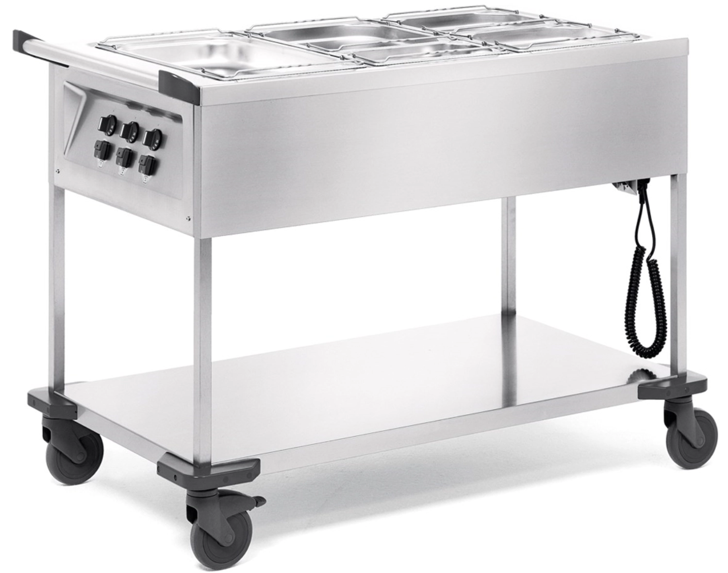 Chariot de distribution de repas SAW 3, 3 bacs individuels