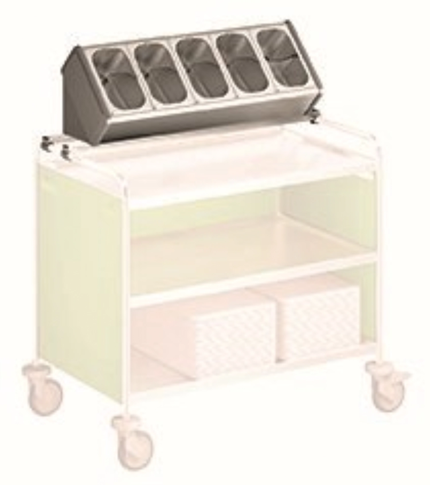 Range-couverts inox a. 5 bacs à couverts (GN 1/4-150)