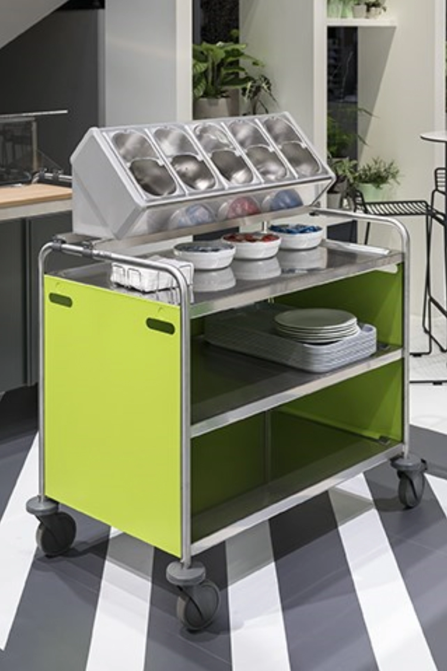 Range-couverts inox a. 5 bacs à couverts (GN 1/4-150)