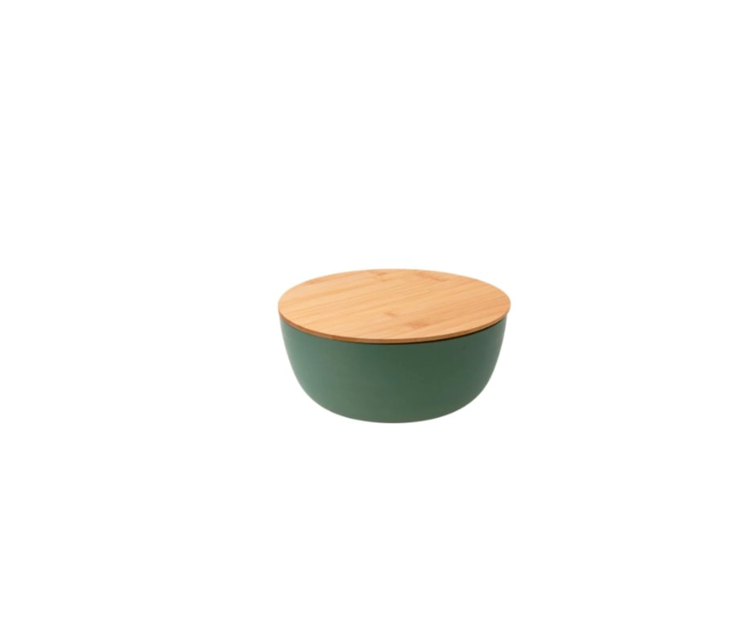 Saladier avec couvercle en bambou, vert, D23.5cm
