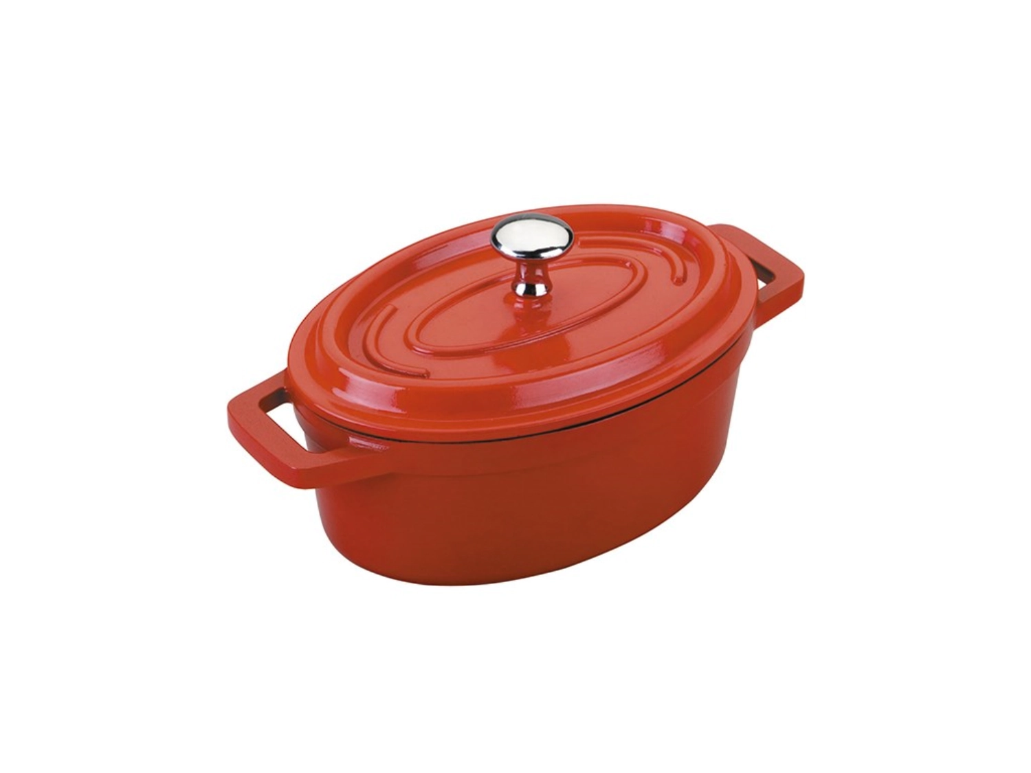 Faitout rouge en alumin.fondu 12x8.5 cm