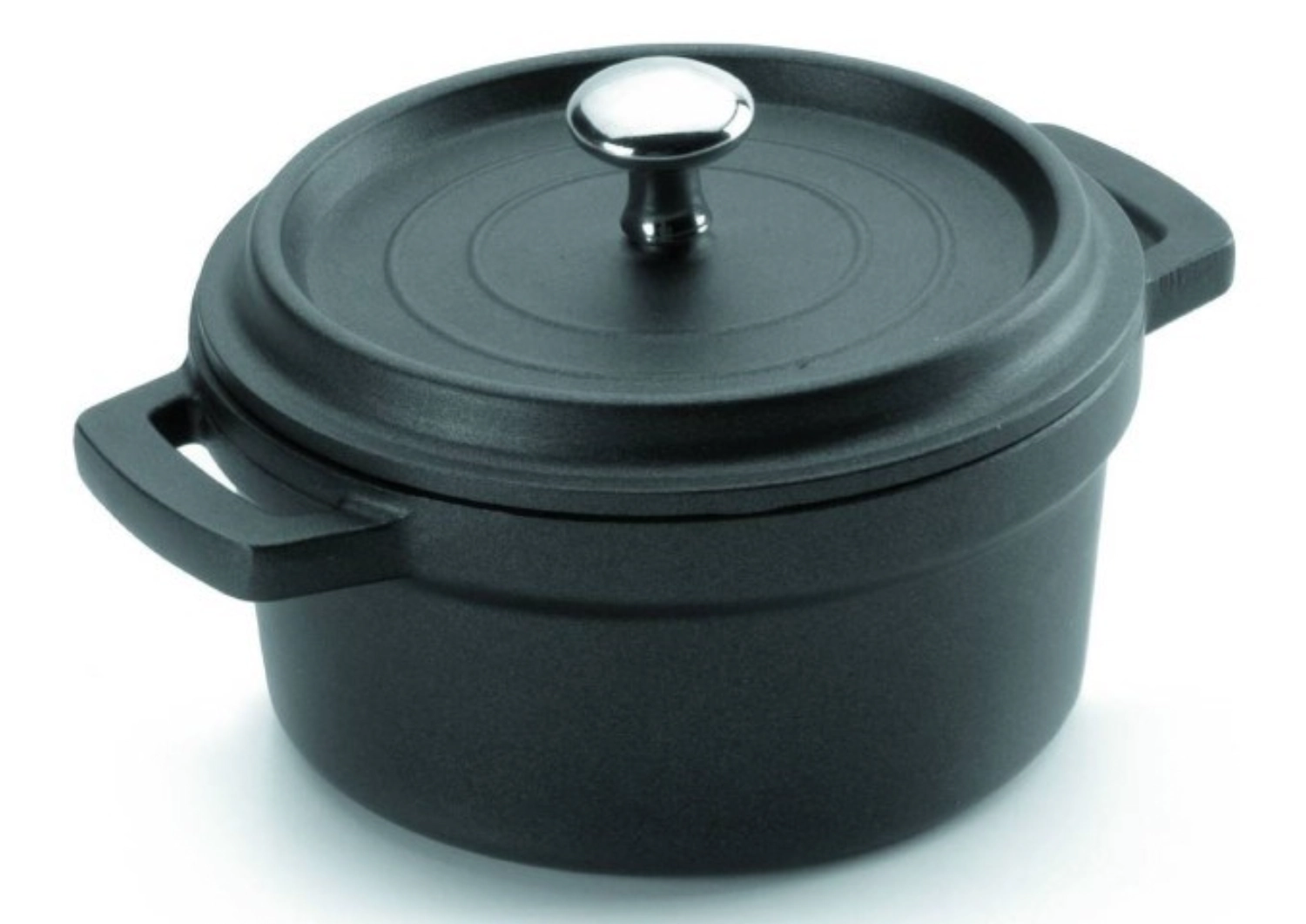 Faitout noir en alumin. fondu d.14 cms.