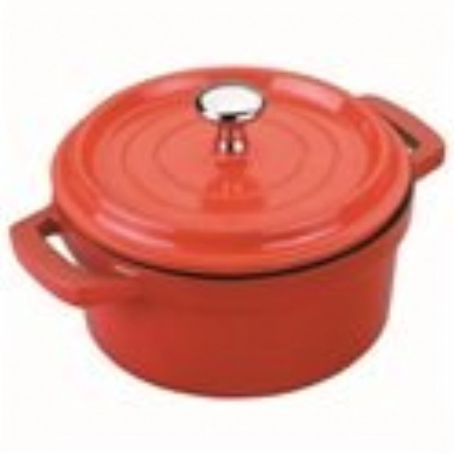 Faitout rouge en alumin. fondu d.16 cms.