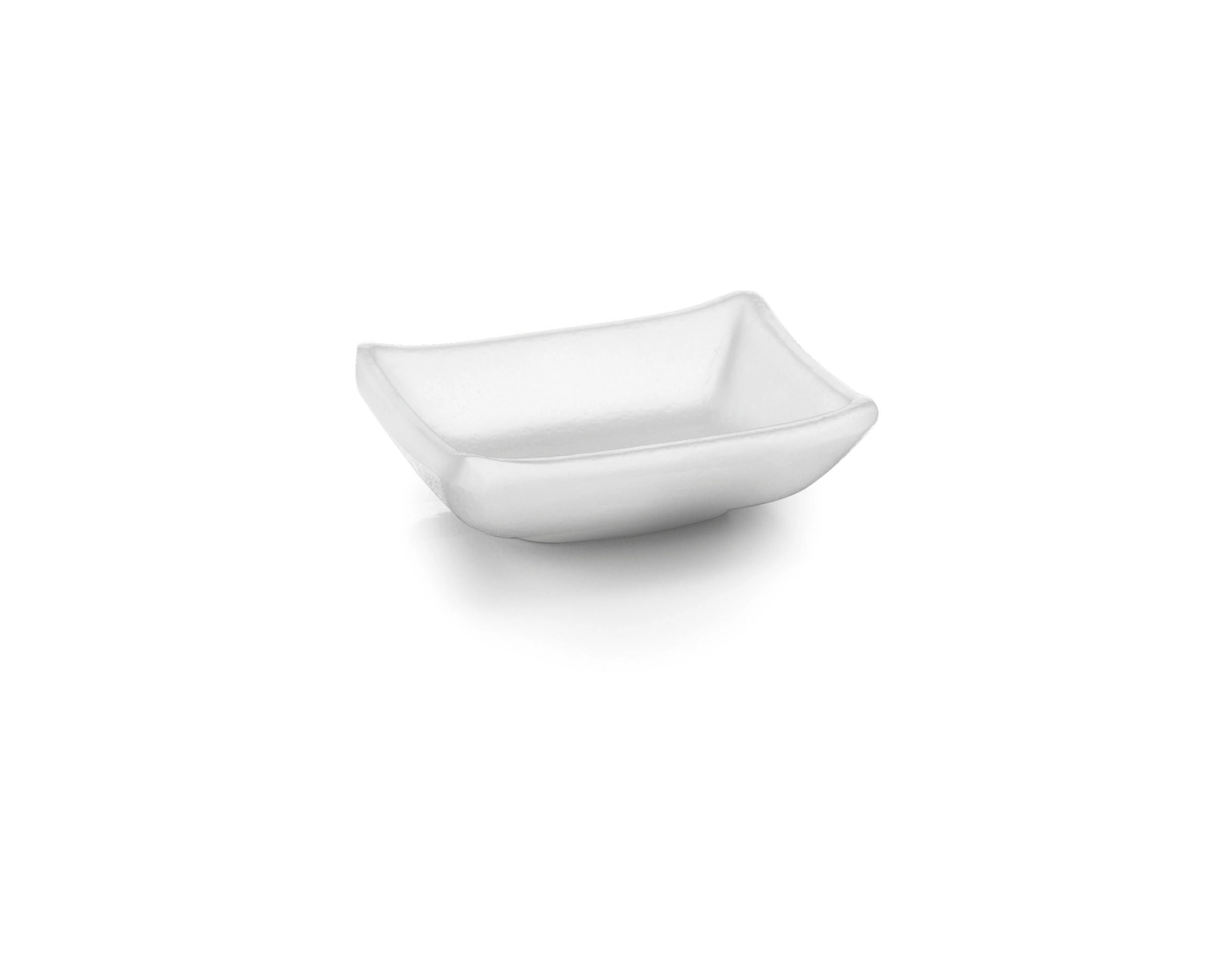 Plat rectang.melamine white 9x7x3 cms