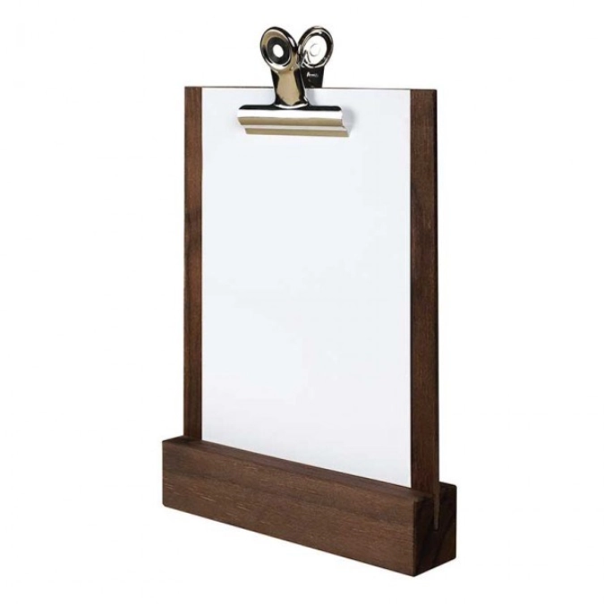 Tableau menu a. pied en bois 18x23cm