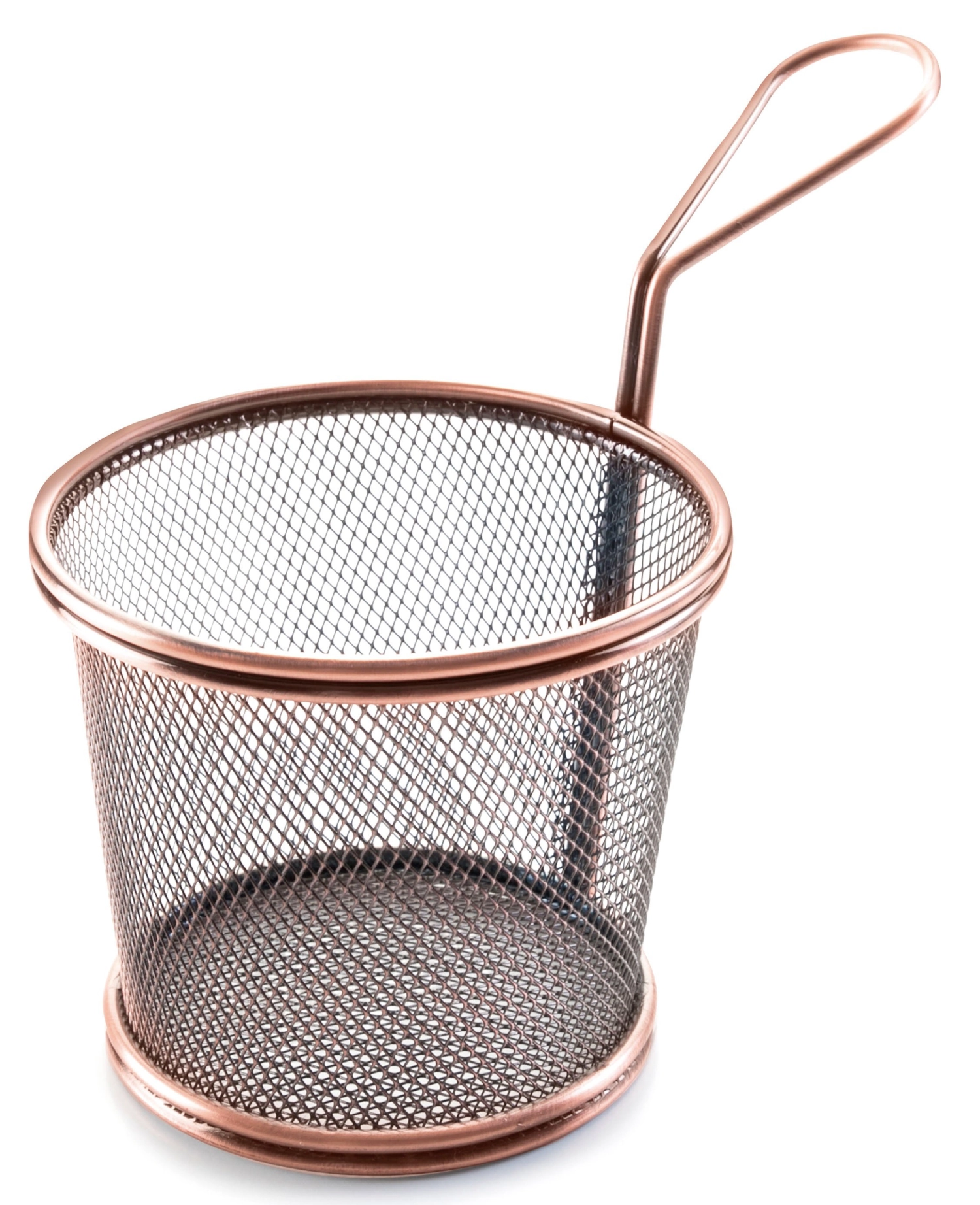 Korb rund bronze D12 H10cm