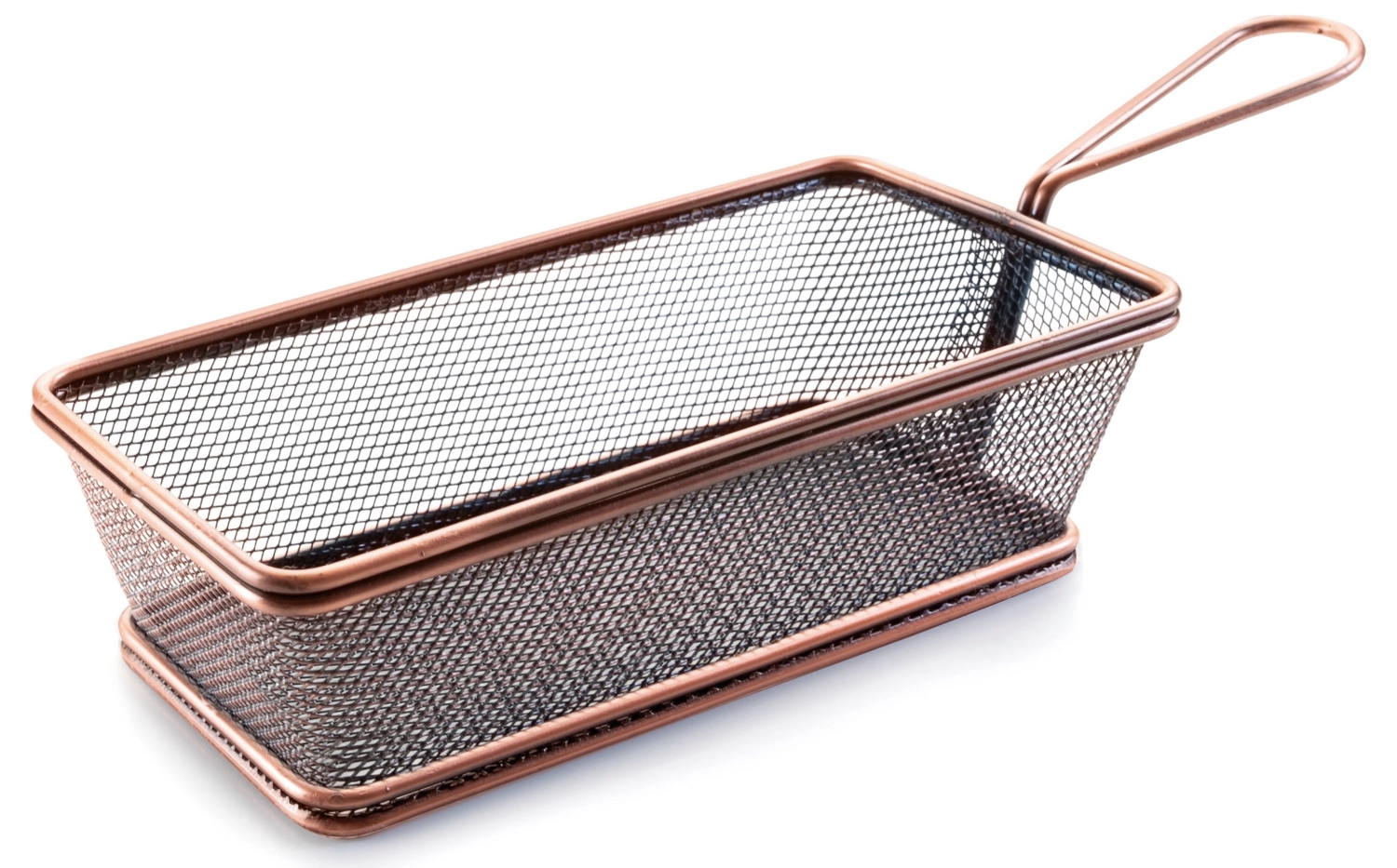 Korb rechteckig bronze 21x11x6cm mit Griff