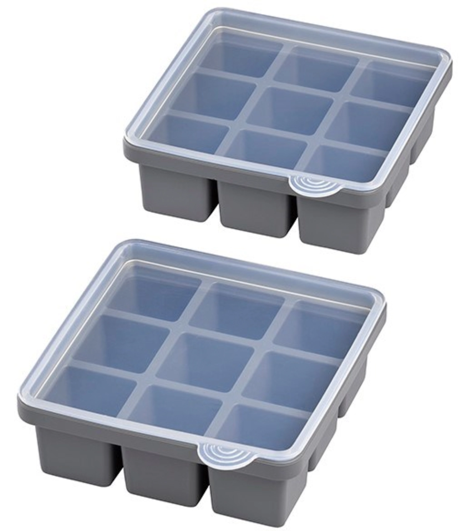 Set 2 moules glaçons silicone 15.5x15.5 cm