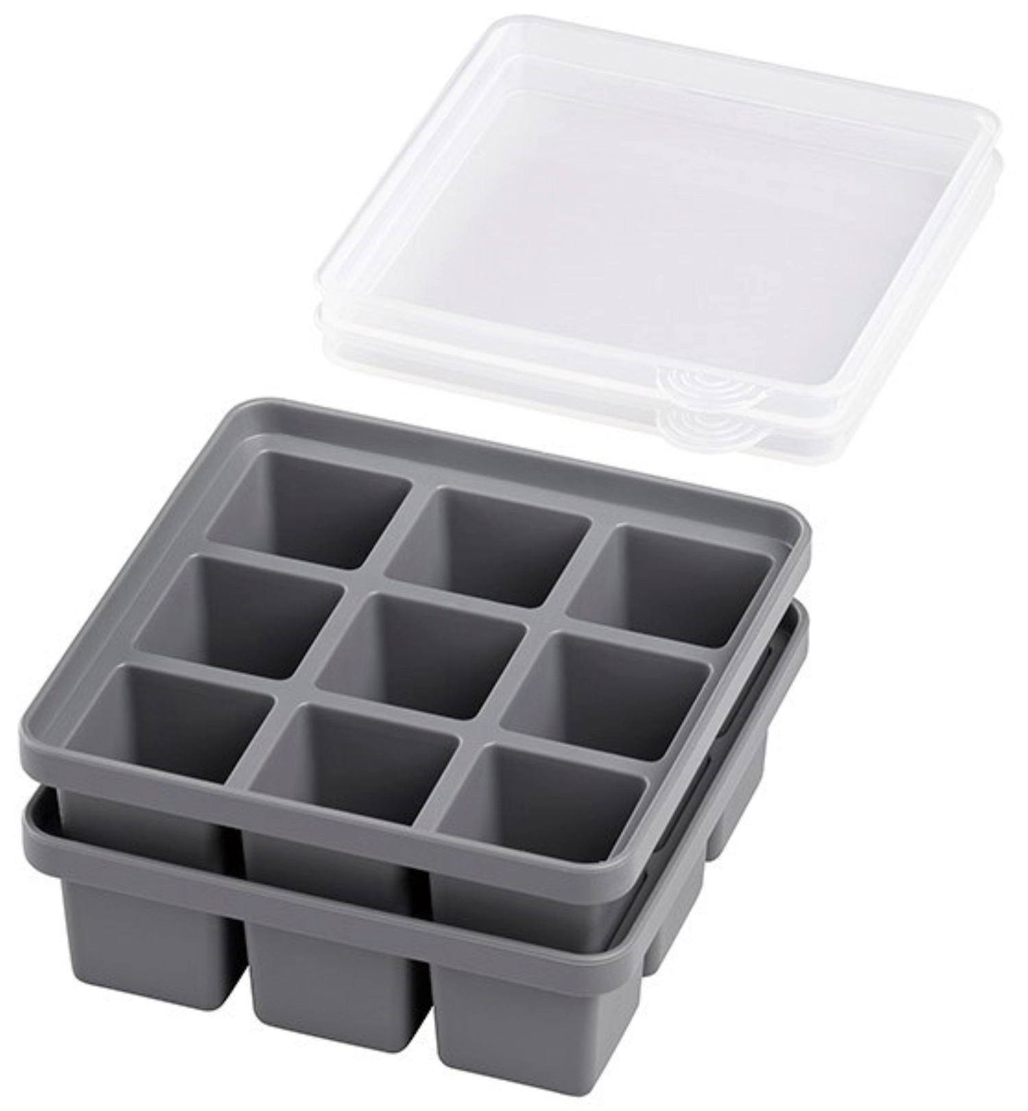 Set 2 moules glaçons silicone 15.5x15.5 cm