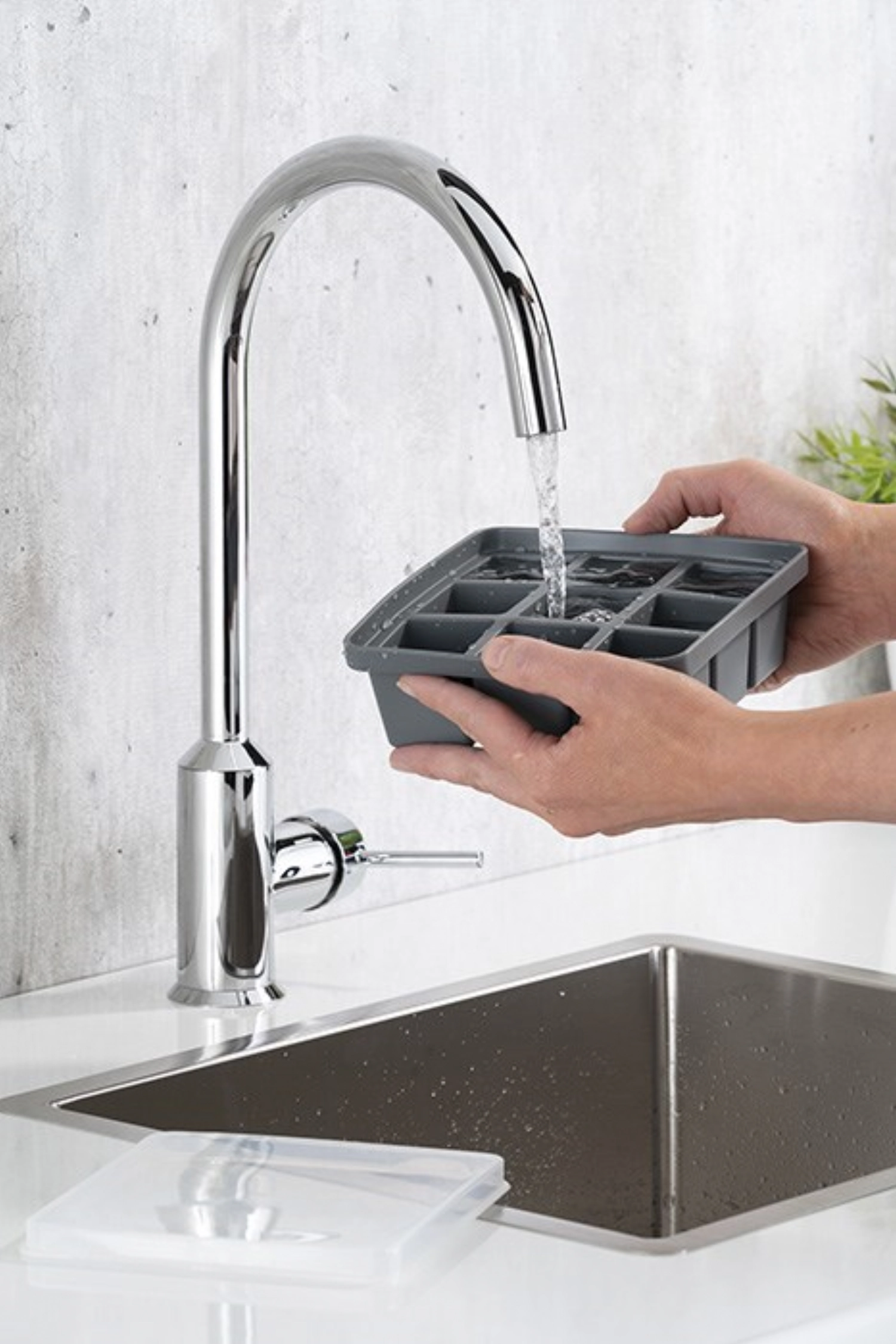 Set 2 moules glaçons silicone 15.5x15.5 cm