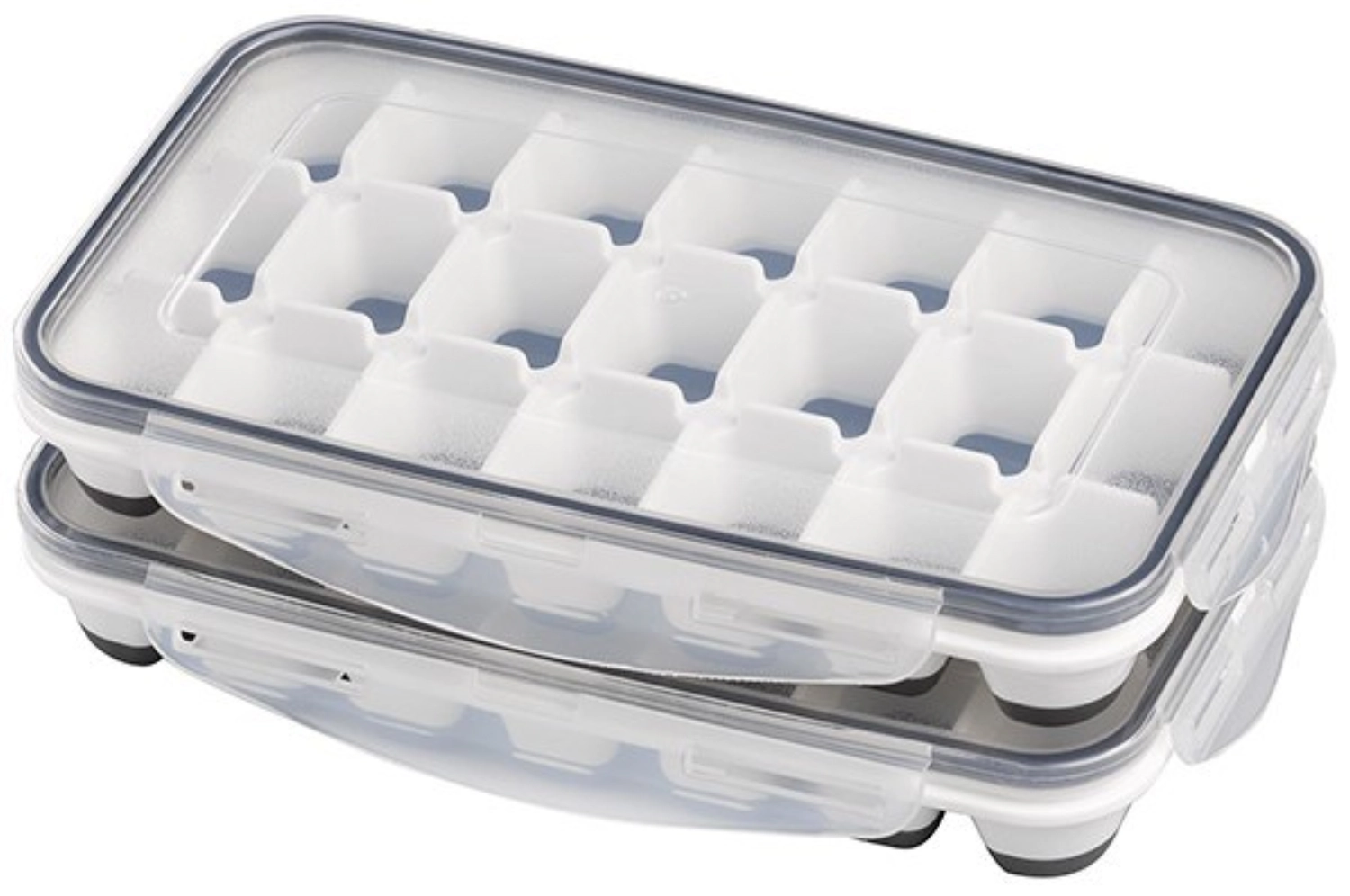 2er Set Eiswürfelform m. Deckel, 25x15cm, H4cm, PP