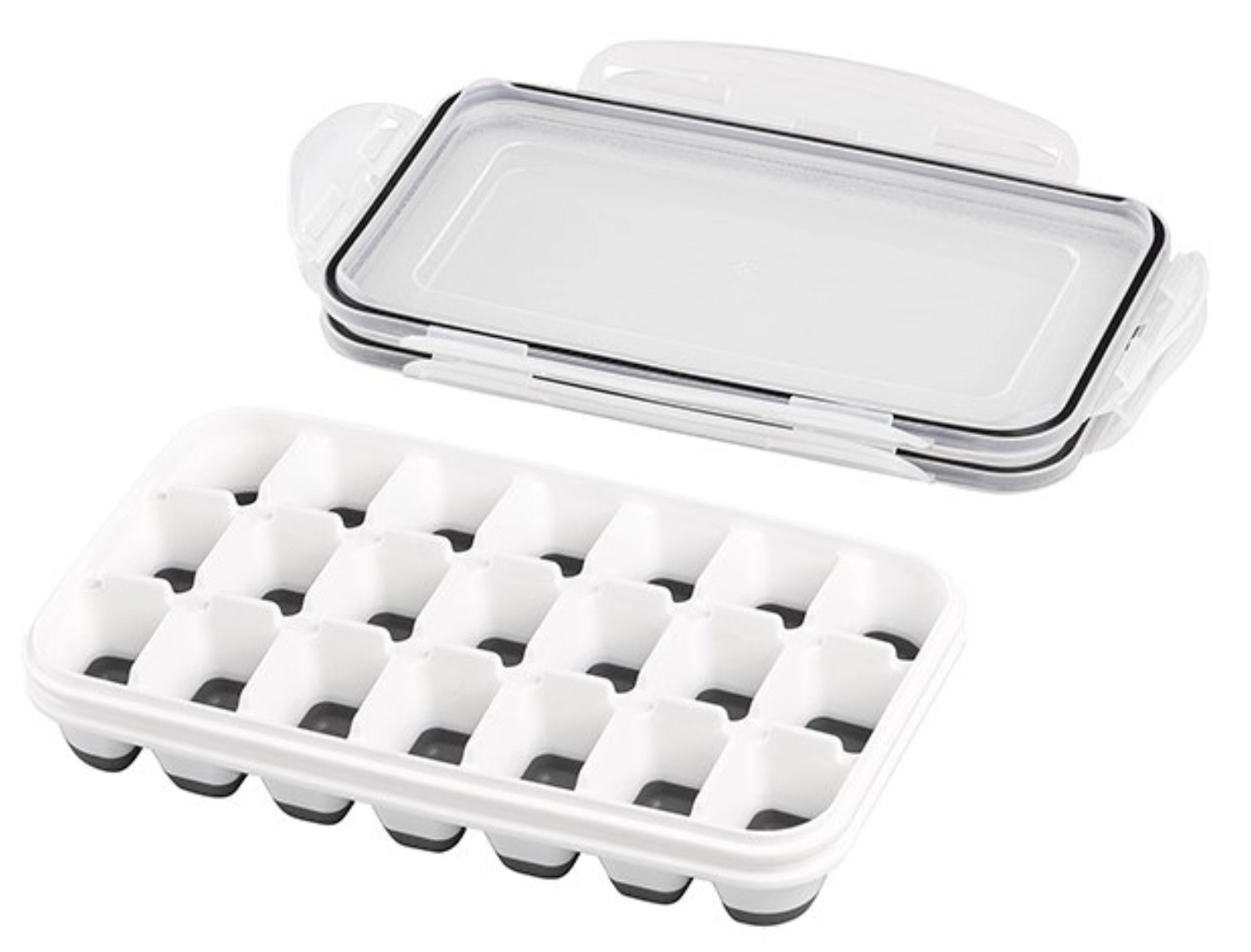 2er Set Eiswürfelform m. Deckel, 25x15cm, H4cm, PP