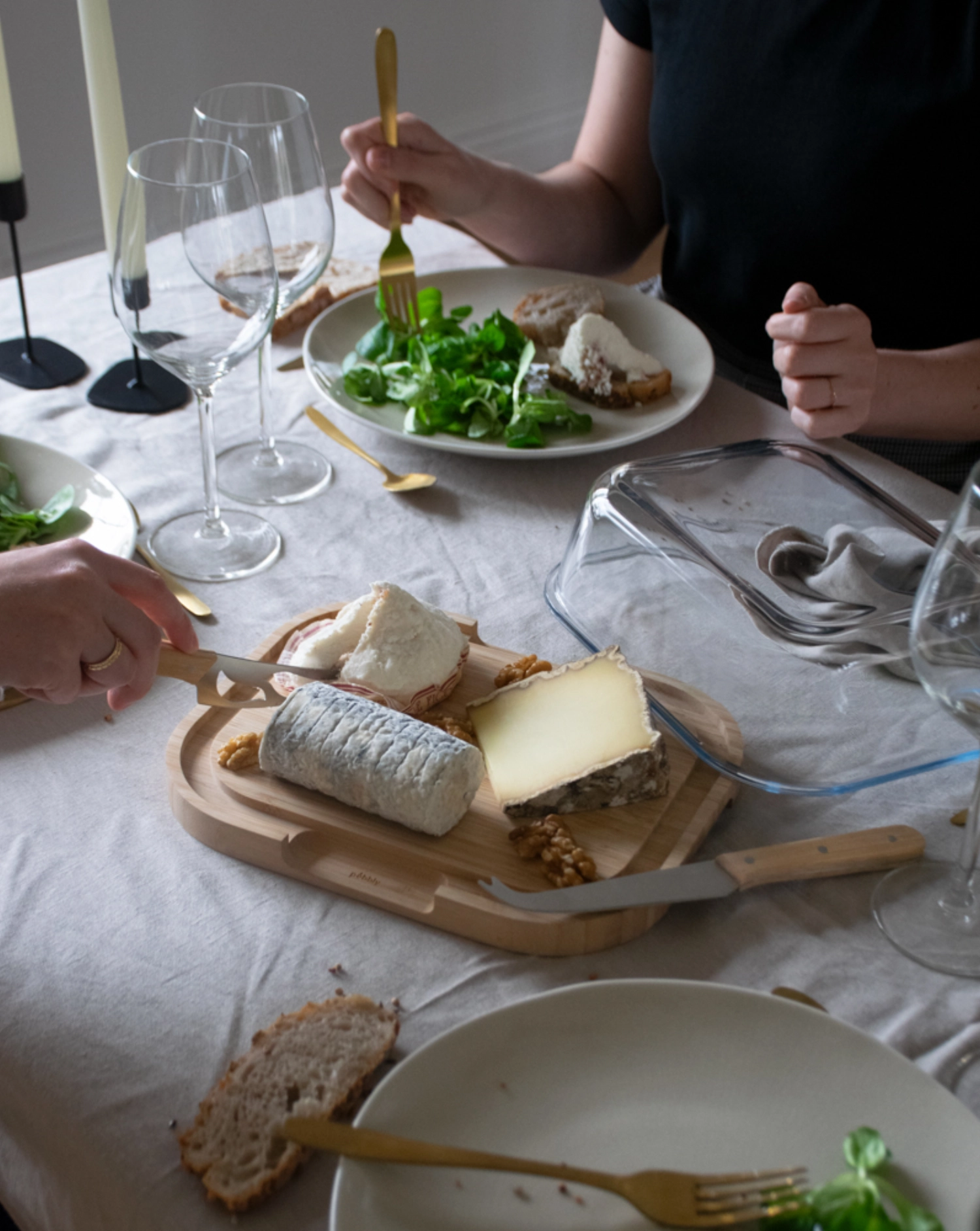 Käseglocke mit Glasdeckel