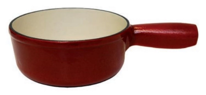 Caquelon fonte ø21cm rouge/bl.