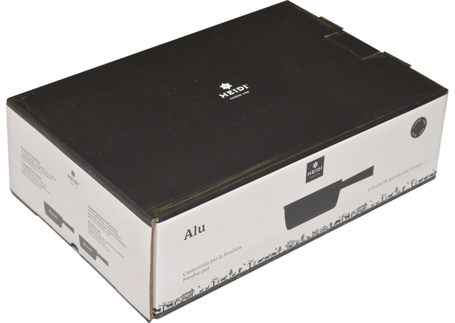 Alu. Caquelon Noir 21cm