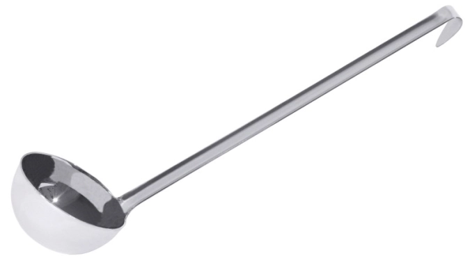 Louche Ø 10cm Longueur du manche 28cm, qualité légère