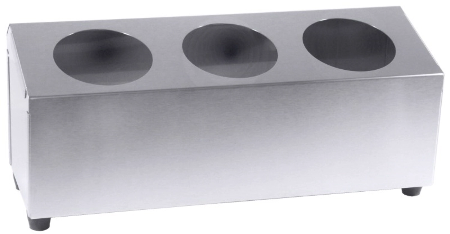 Besteckbehälter, einreihig für 3 Besteckköcher