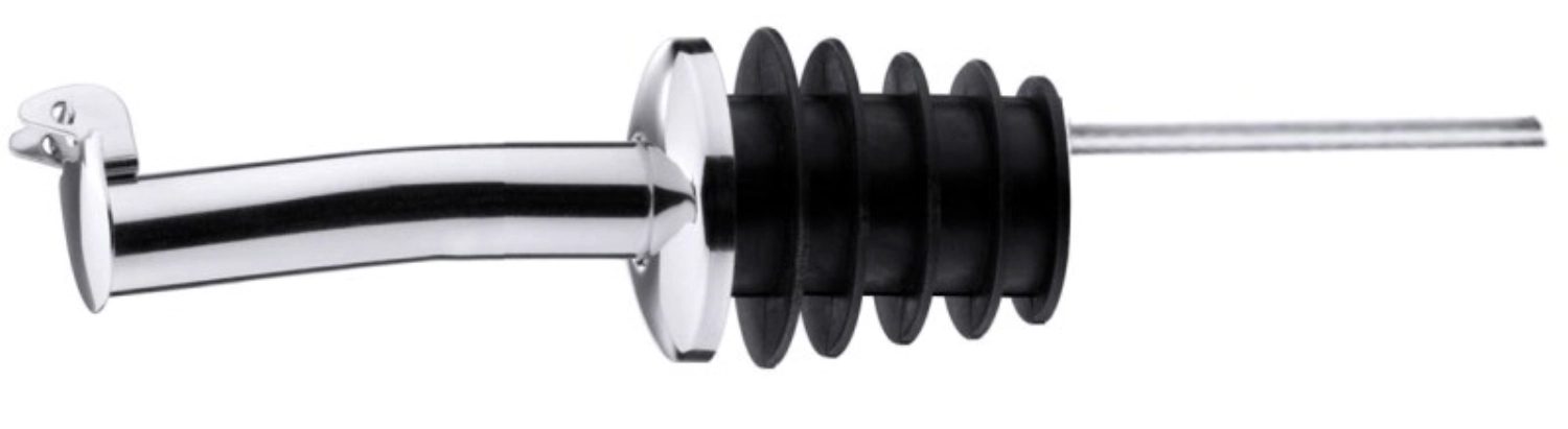 Flaschenausgiesser 12 cm Pfropfen mit Luftrohr und Kläppchen