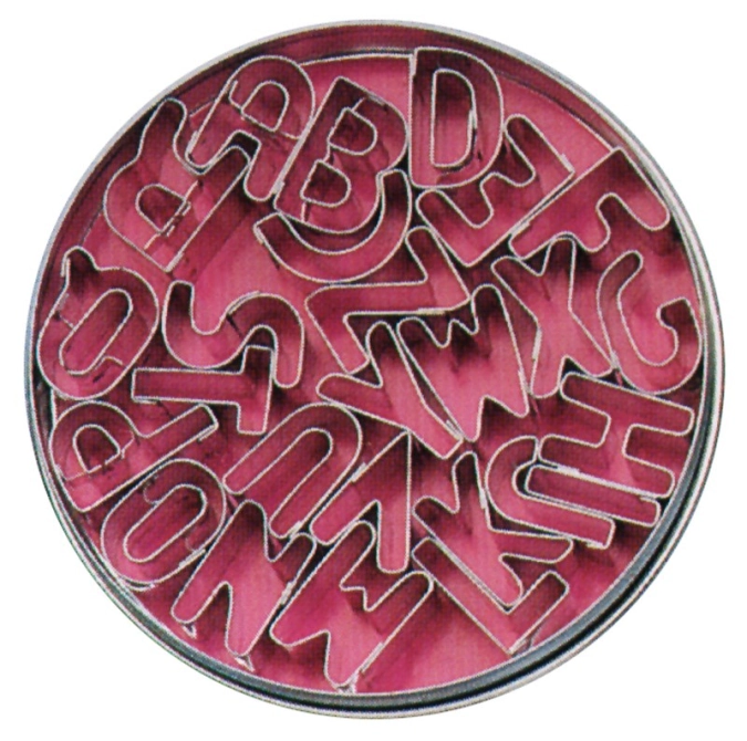 Ausstechformen Buchstaben 2.5cm H: 2 cm Set à 26 Stück