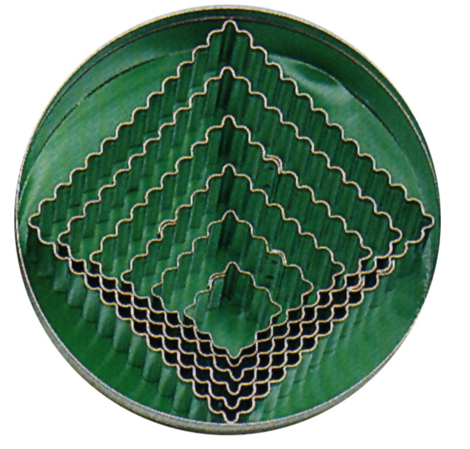 Ausstechformen Quadrat Set à 6 Stück, gewellt