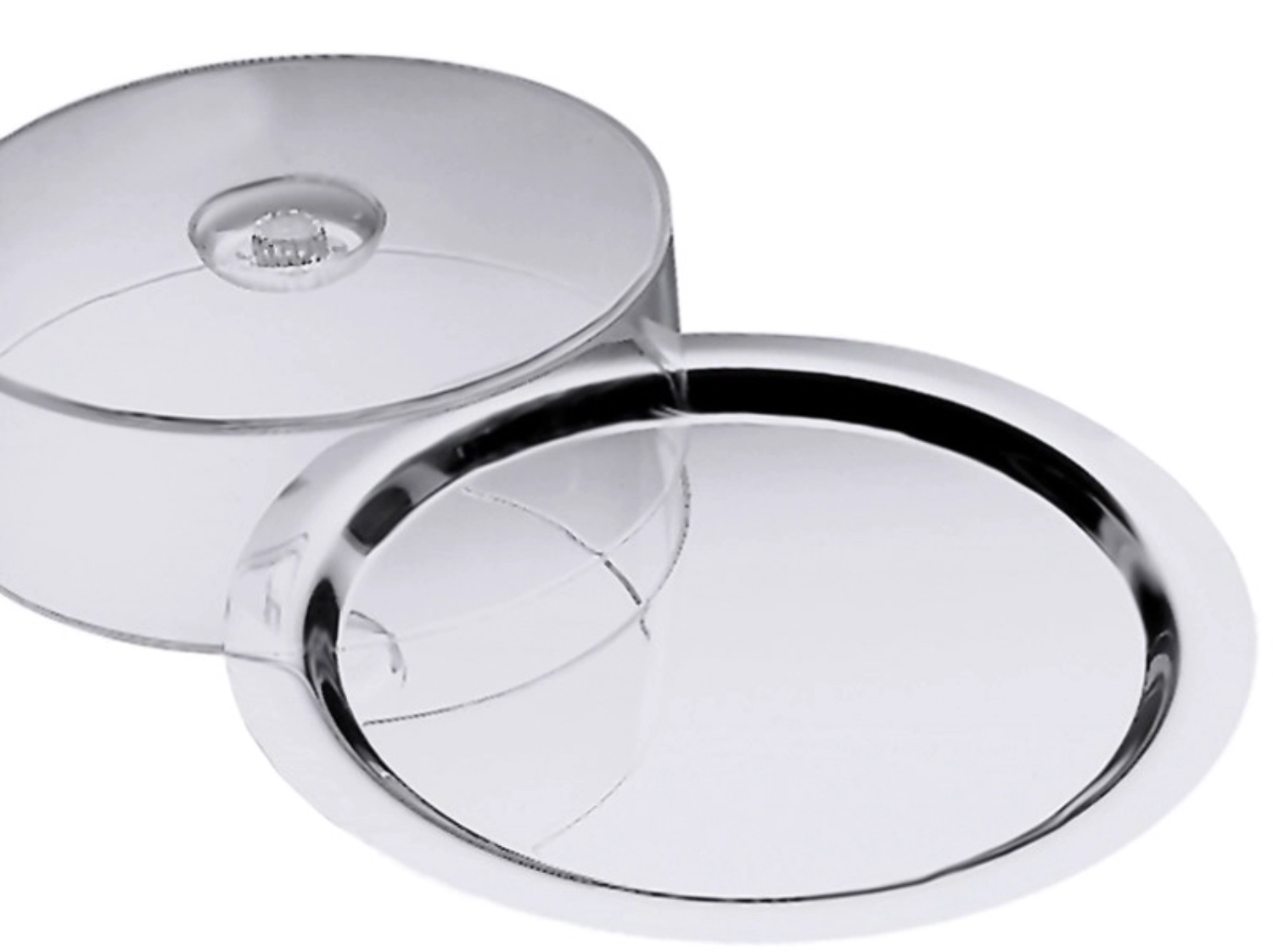 Plateau, rond 38 cm a. calotte en LURAN 30 cm