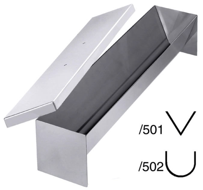 Pastetenform halbrund, 50x10x9 cm, mit Deckel