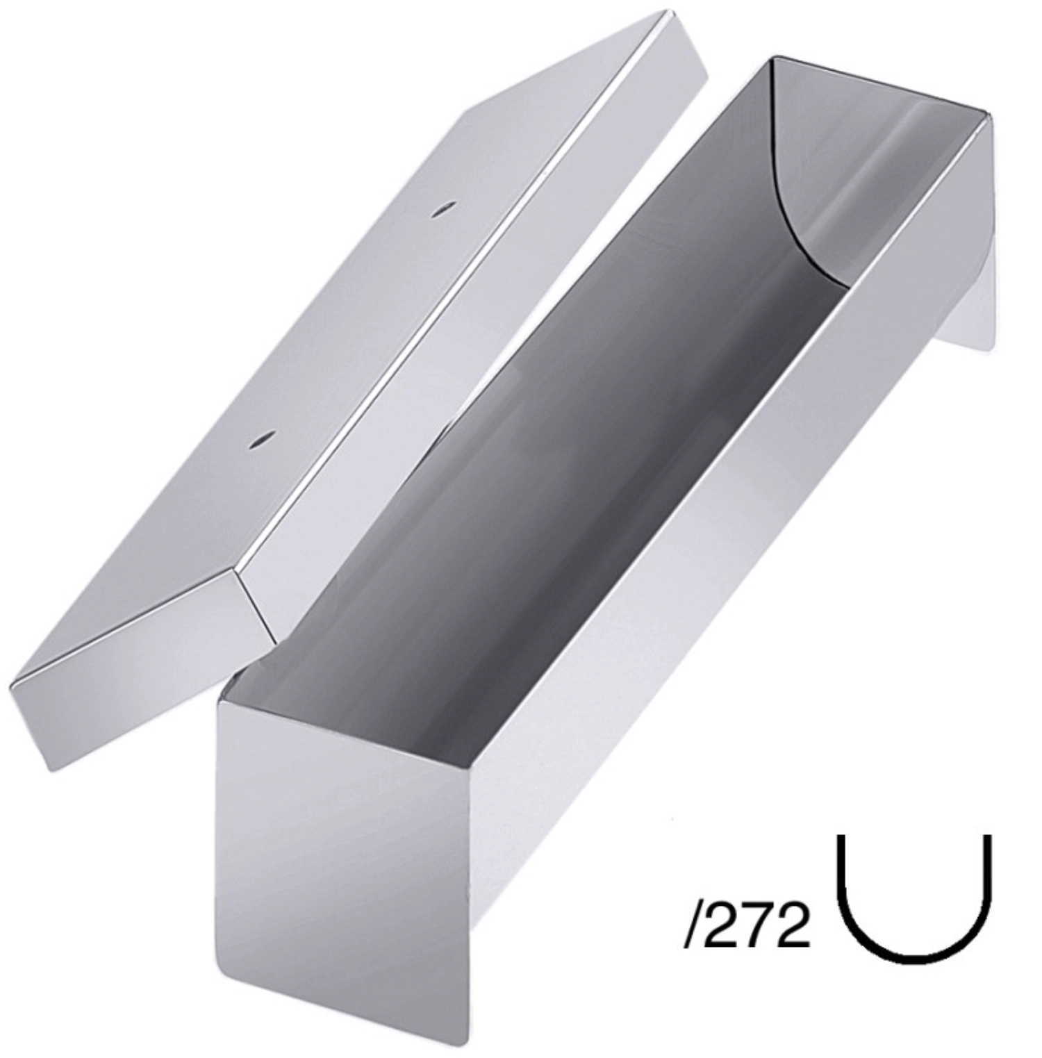 Moule à pâté semi-circulaire, 27x5x5 cm, a. couvercle