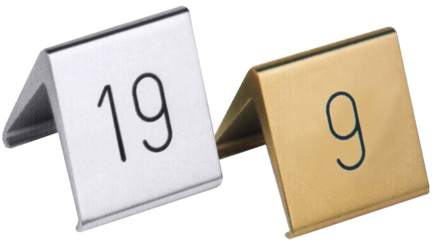 Tischnummernschild 5 cm, Leichtmetall Eloxiert Silber