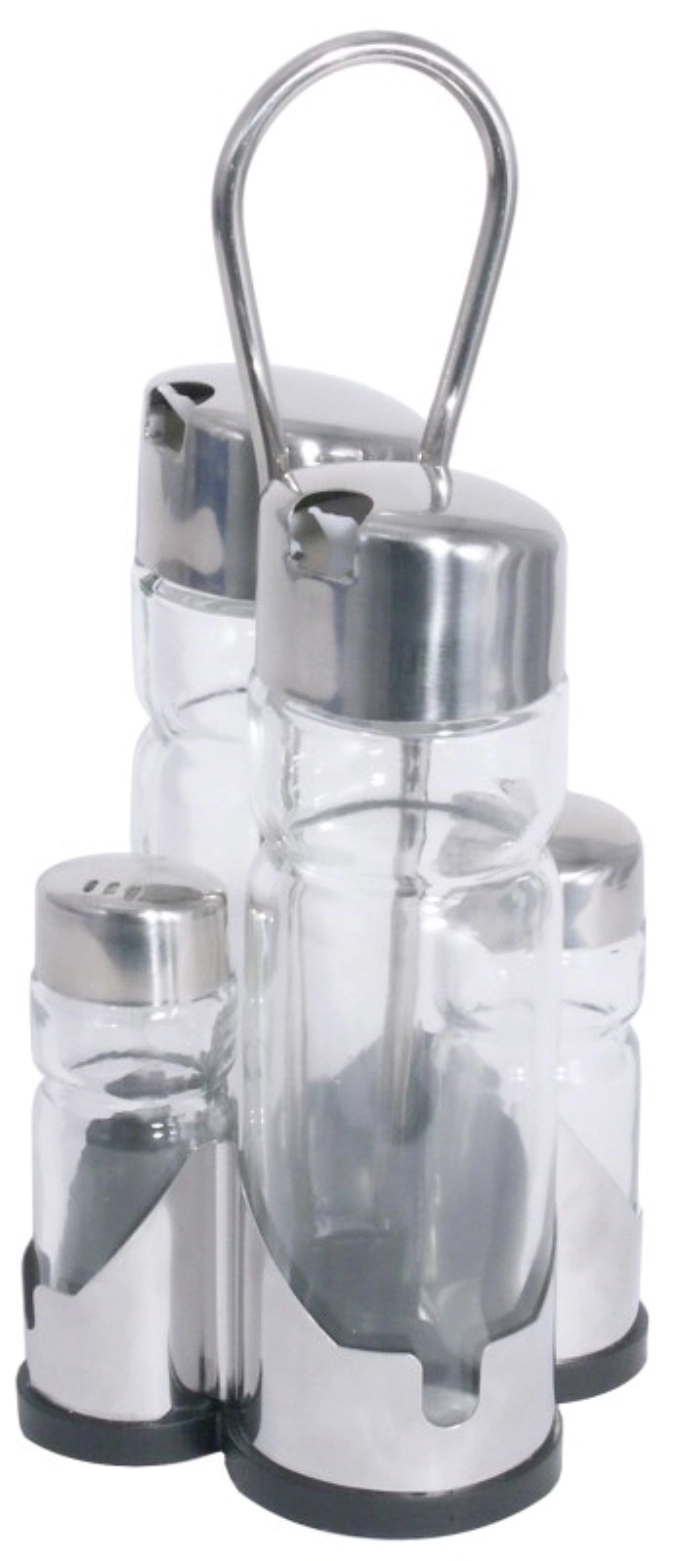 4 pcs. service sel et poivre, vinaigre et huile