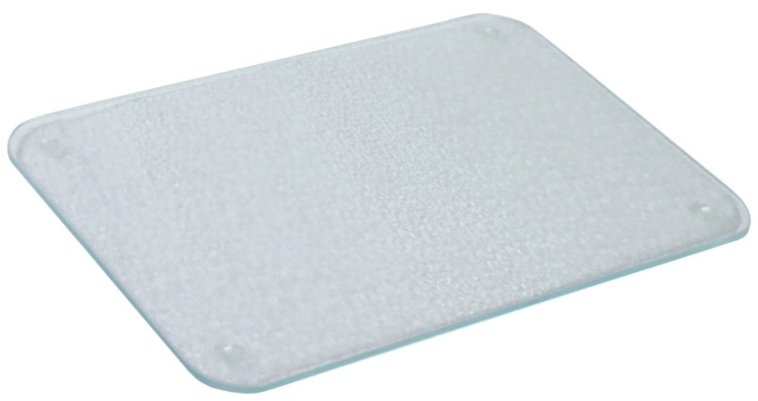 Planche à découper en verre 30x20 cm, pieds antidérapants