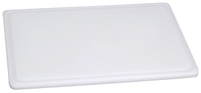 Planche à découper blanche 60x40cm H : 2cm avec rainure à ju