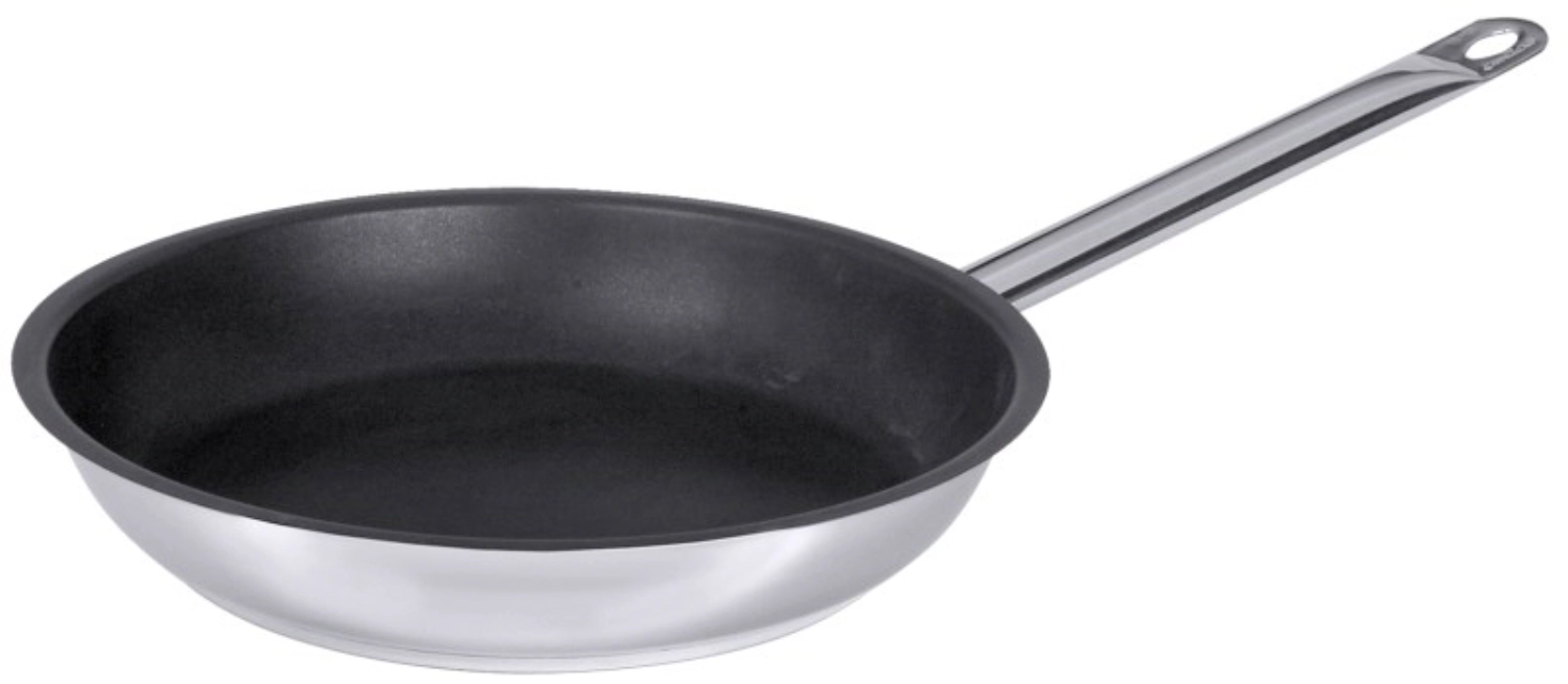 Poêle à frire antiadhésive 28 cm en acier inoxydable avec re