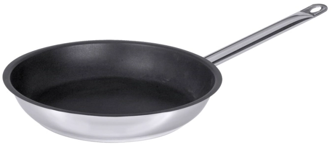 Poêle à frire antiadhésive 28 cm en acier inoxydable avec re
