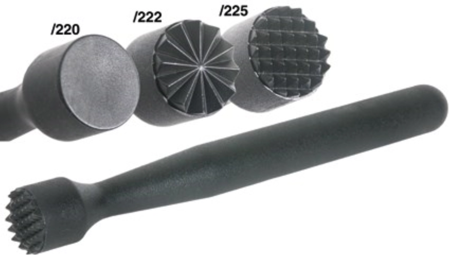 Poussoir de bar, noir, lisse