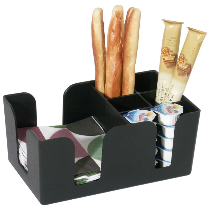 Barcaddy, schwarz, 6 Fächer
