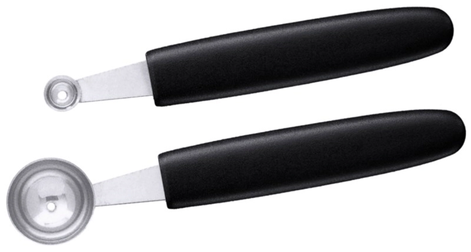 Kugelausstecher 25 mm rund, mit schwarzem Griff