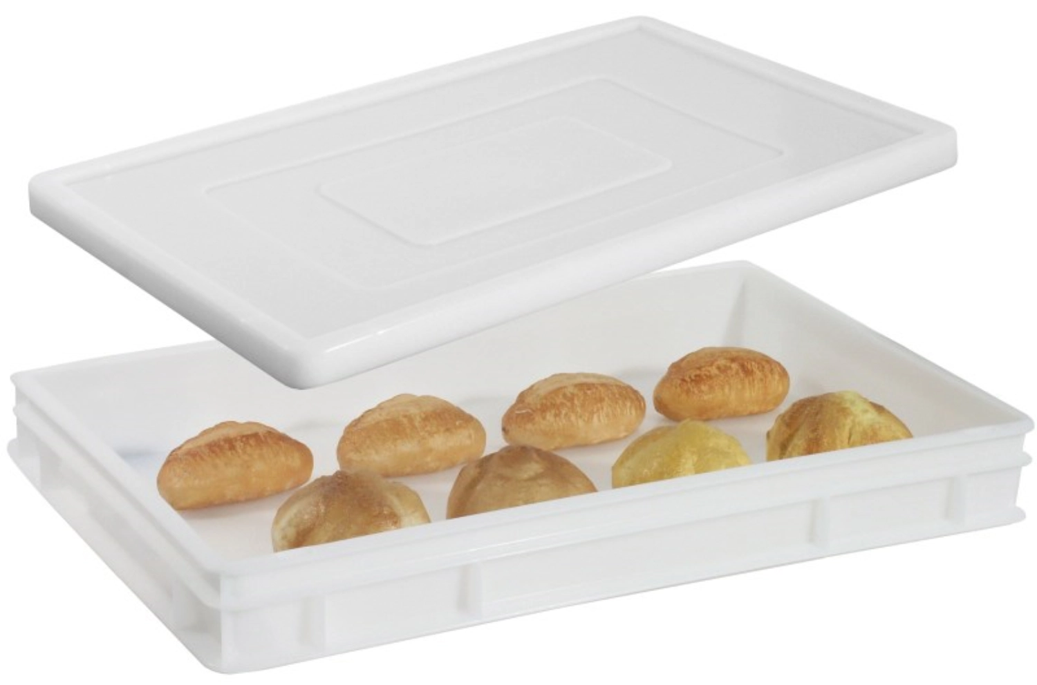Bac à pizza, blanc 60 x 40 x 7,5 cm