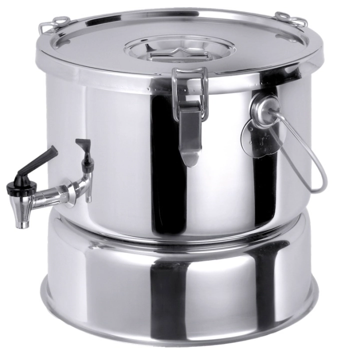 Bac isolé 10 l avec robinet et fond à distance, avec copeaux