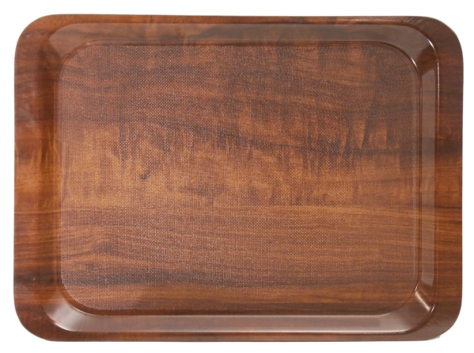 Tablett, rutschfest 44x32cm Dekor: Nussbaum