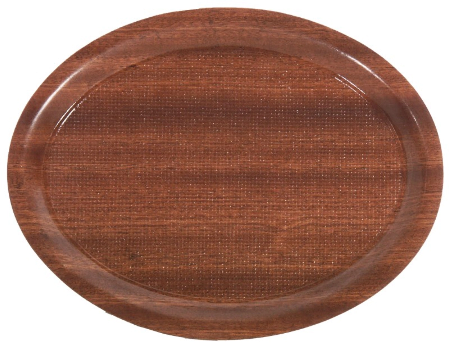 Tablett oval 26x20cm, rutschfest, Farbe: Mahagoni