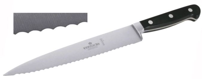 Couteau à jambon à lame ondulée 21cm