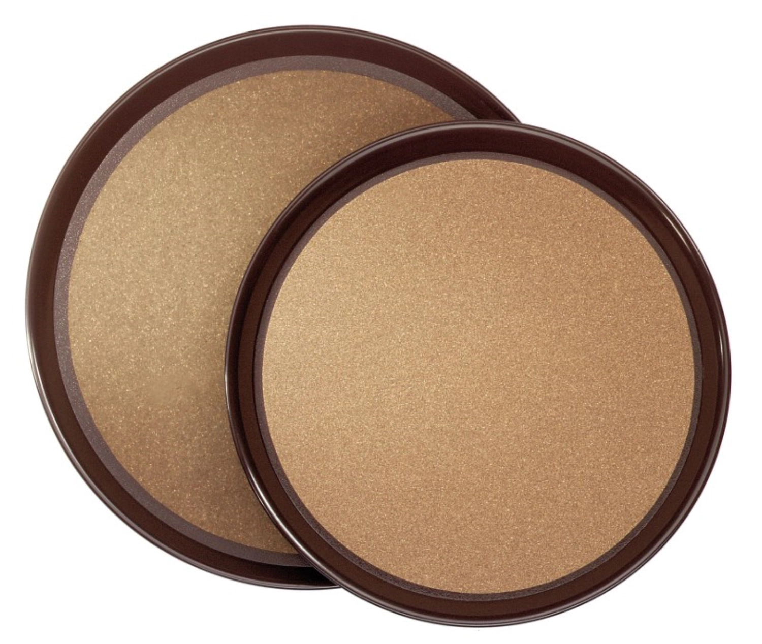 Plateau rond 36cm brun, antidérapant